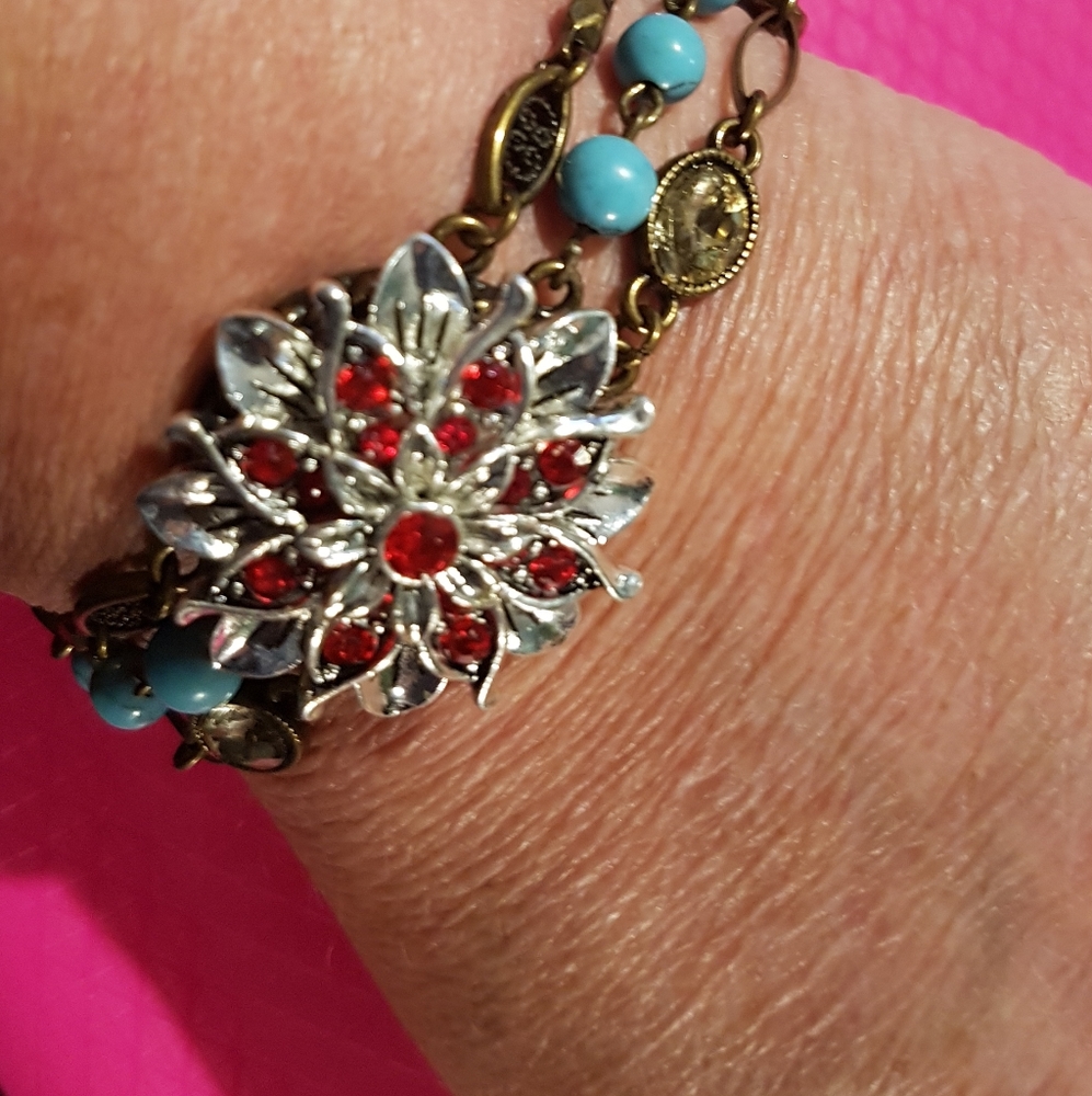 Bracelet gemstone 2n1 NWT